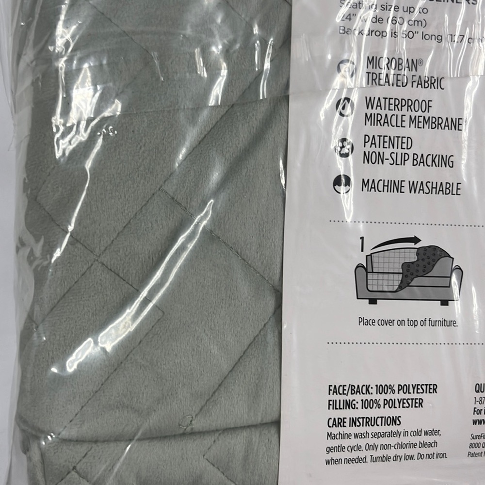 SUREFIT recliner cover. Color Sage Limit 1 per bundle due to weight. - Picture 4 of 4